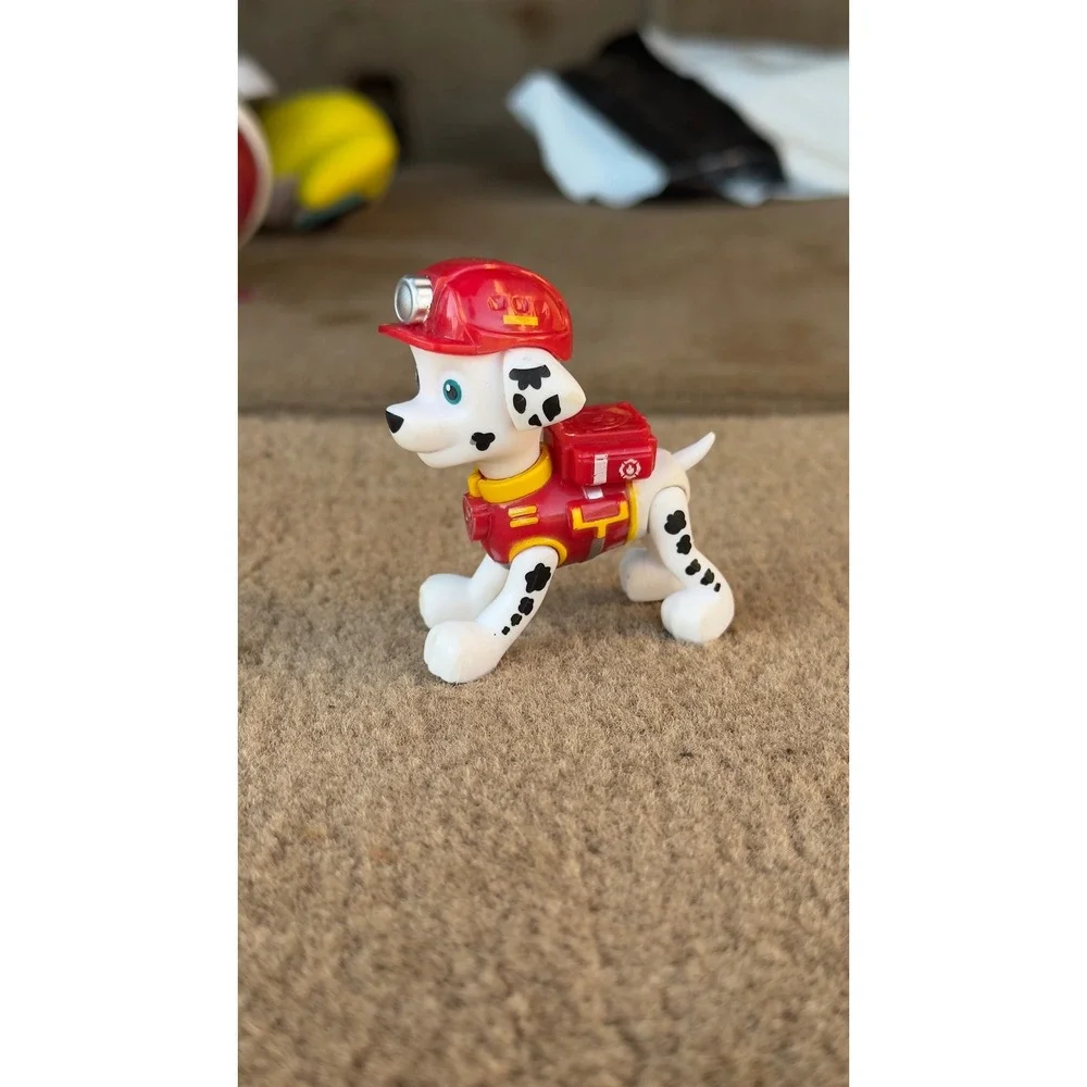 Paw Patrol Marshall Fire Dog Action Figure Red Rescue Uniform Collectible Toy‎